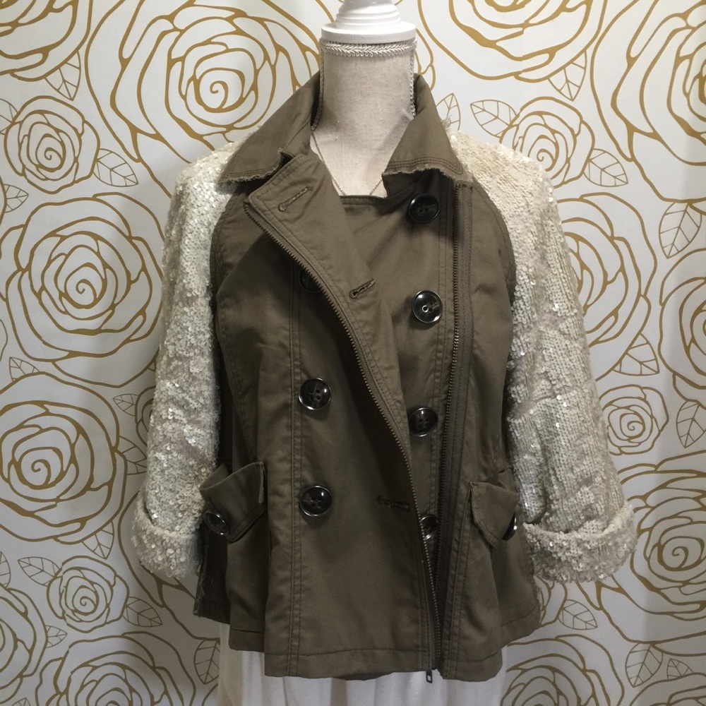 MUST HAVE!!! Classic Anthropologie Piece: Hei Hei Shimmer-Sleeve Anorak - Picture 6 of 6